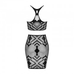 sexy K101 top et jupe - Noire