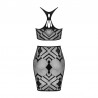 sexy K101 top et jupe - Noire