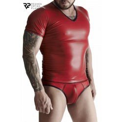 sexy T-shirt wetlook rouge - Regnes