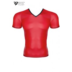 sexy T-shirt wetlook rouge - Regnes