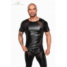 sexy T-shirt wetlook et filet H056