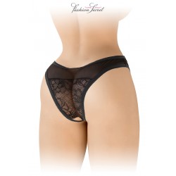 sexy Tanga noir ouvert Ava - Fashion Secret