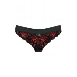 sexy String rouge et noir  V-10048 - Axami