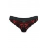 sexy String rouge et noir  V-10048 - Axami