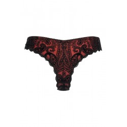 sexy String rouge et noir  V-10048 - Axami