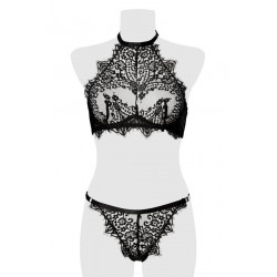 sexy Ensemble bustier et string dentelle - Grey Velvet