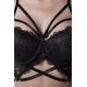 sexy Ensemble lingerie dentelle harnais 3 pièces - Grey Velvet