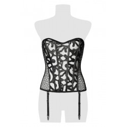 sexy Corset bustier à jarretelles - Grey Velvet