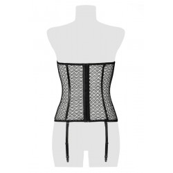 sexy Corset bustier à jarretelles - Grey Velvet