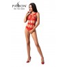 sexy Body ouvert résille BS083 - Rouge