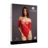 sexy Body fendu rouge résille et strass - Le Désir