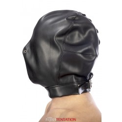 sexy Cagoule BDSM fermée simili cuir - Fetish Tentation