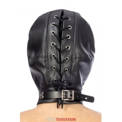 sexy Cagoule BDSM fermée simili cuir - Fetish Tentation