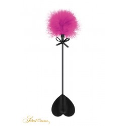 sexy Tapette coeur avec pompon fuchsia - Sweet Caress