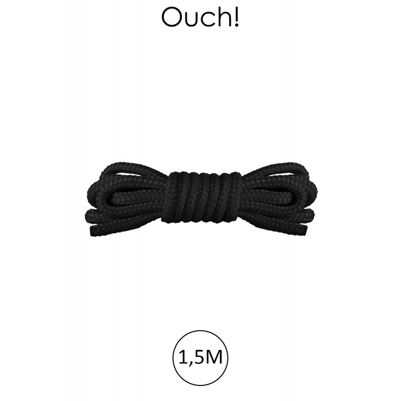 sexy Mini corde de bondage 1,5m noire - Ouch