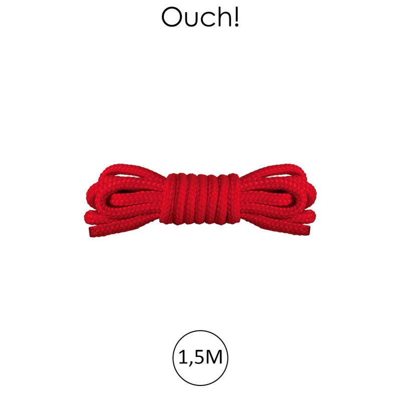 sexy Mini corde de bondage 1,5m rouge - Ouch