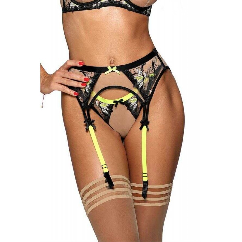 sexy V-10142 Porte-jarretelles - Beige-noir