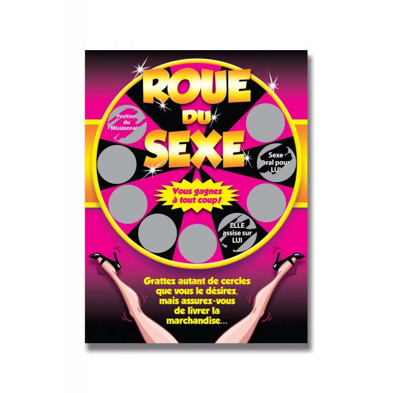 sexy Carte à gratter roue du sexe
