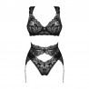 sexy Donna Dream ensemble 3 pièces - Noir