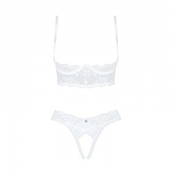 sexy Heavenlly ensemble ouvert - Blanc