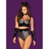 sexy Silveria Ensemble 6 pcs - Argent et Noir