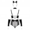 sexy Silveria Ensemble 6 pcs - Argent et Noir