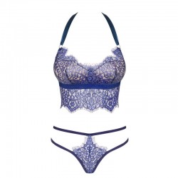 sexy Flowlace Ensemble 2 pcs - Bleu