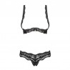 sexy Luvae Ensemble ouvert 2 pcs  - Noir