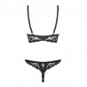 sexy Letica Ensemble ouvert 2 pcs  - Noir