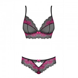 sexy Tulia Ensemble 2 pcs - Noir et Fuchsia