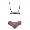 sexy Tulia Ensemble 2 pcs - Noir et Fuchsia