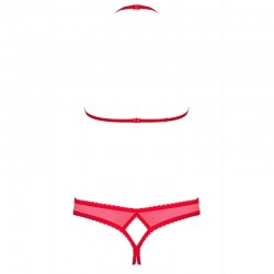 sexy 870-SEC-3 Ensemble ouvert 2 pcs - Rouge