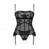 sexy Serena love Corset - noir