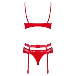 sexy Heartina Ensemble 3 pcs - Rouge