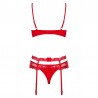 sexy Heartina Ensemble 3 pcs - Rouge