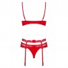 sexy Heartina Ensemble 3 pcs - Rouge