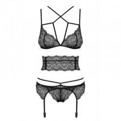 sexy Frivolla Ensemble 4 pcs - Noir