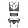 sexy Frivolla Ensemble 4 pcs - Noir