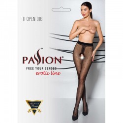 sexy TIOPEN 018 Collants ouverts 20 den - Noir