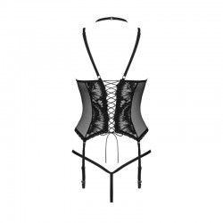 sexy Alessya Corset et string noir