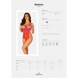 sexy Rediosa Body ouvert - Rouge