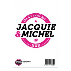 sexy Grand sticker Jacquie  Michel rond blanc