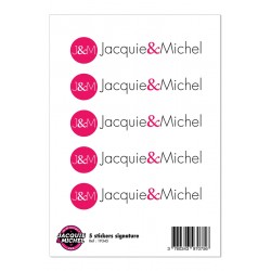 sexy 5 stickers Jacquie et Michel signature