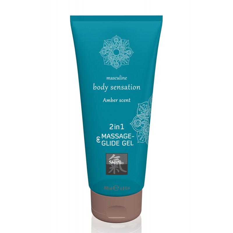 sexy Lubrifiant  Massage parfum Ambre 200ml - Shiatsu
