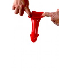 sexy Gaine de pénis semi-réaliste rouge 19x4,5 cm - Zizi