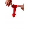 sexy Gaine de pénis semi-réaliste rouge 19x4,5 cm - Zizi