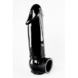 sexy Gaine de pénis semi-réaliste noire 19x4,5 cm - Zizi