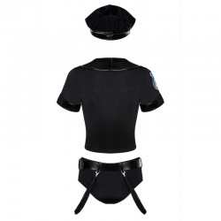 sexy Police set Costume 6 pièces - Noir