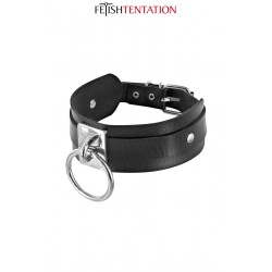 sexy Collier BDSM large avec anneau - Fetish Tentation