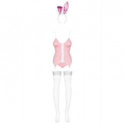 sexy Bunny suit Costume Lapin 4 pcs rose